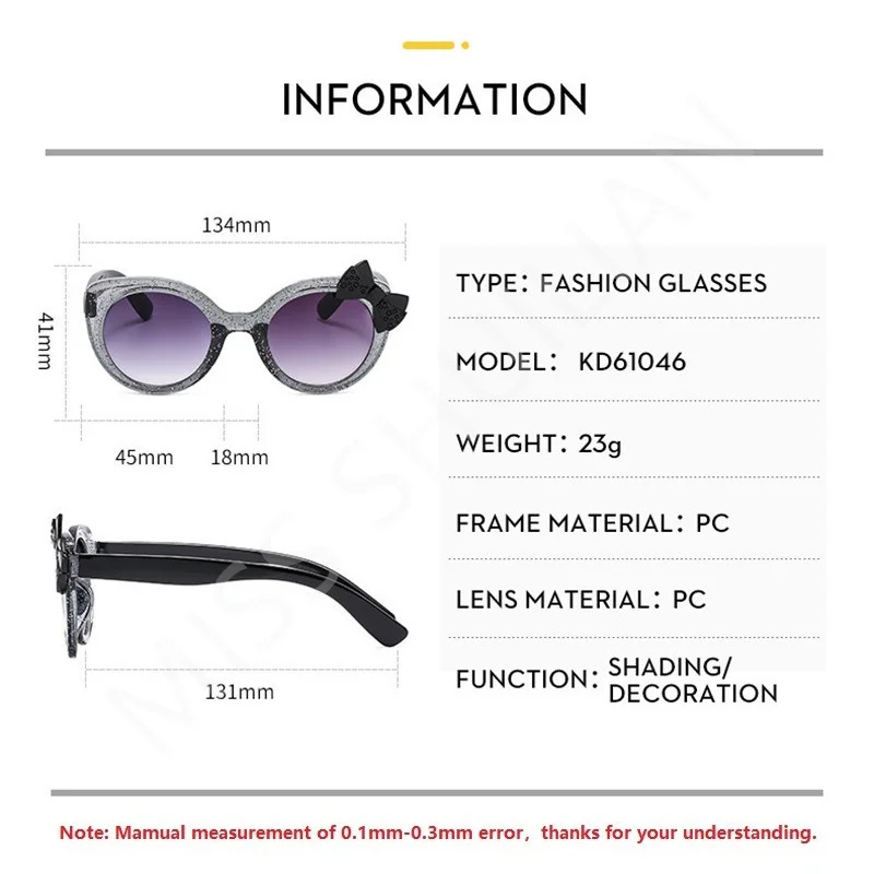 2023 Lovely Cat Eye Children Sunglae Peronality Bowknot Sun Glae Kid Cute Baby Eyewear Trend Girl Boy_voghion.com