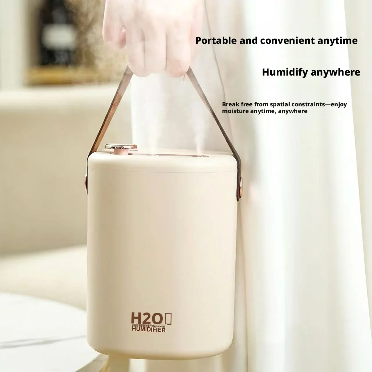 Portable Wireless Humidifier Dual Spray Mist Humidifier with Colorful Light Rechargeable/Plug-in for Home Office Baby Room 4