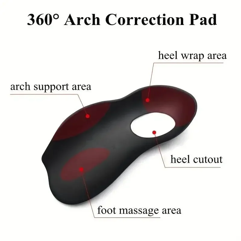 1 Pair Orthotic Insoles For Flat Feet O-Shaped Legs And Plantar Fasciitis - Unisex Arch Support Shoe Inserts 5