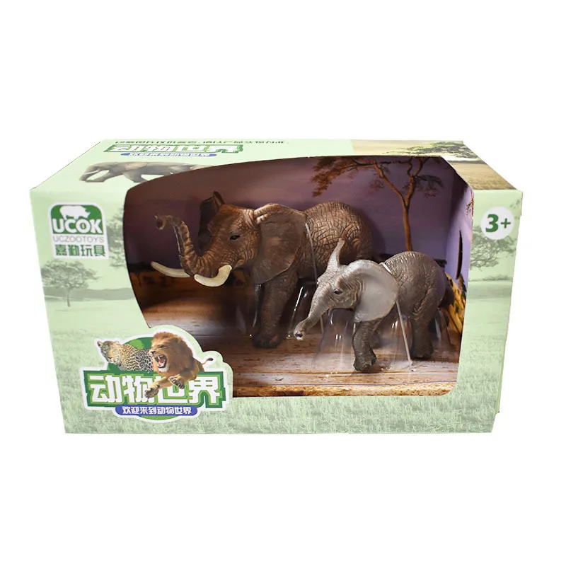 Terra by Battat AN6061BZ - Set de 6 Figurines Animaux Sauvages Réalistes en Plastique - Inclut Éléphant d'Inde - Éléphant d'Afrique - Girafe - Zèbre - Bison - Lionne - Dès 3 ans