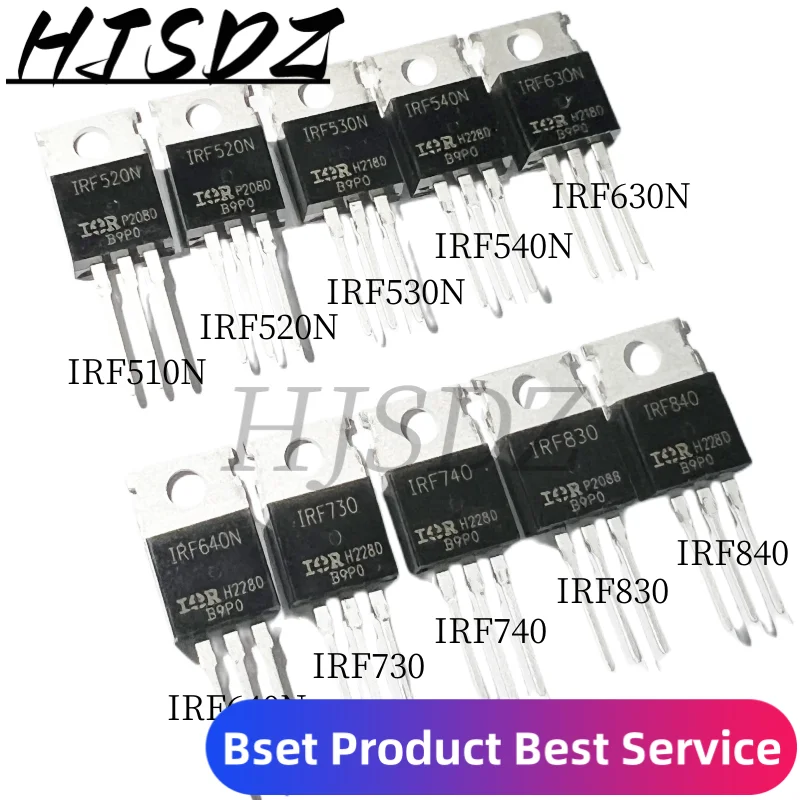 50 Pcs IRFZ44N IRF510N IRF520 IRF530N IRF540N Jordan