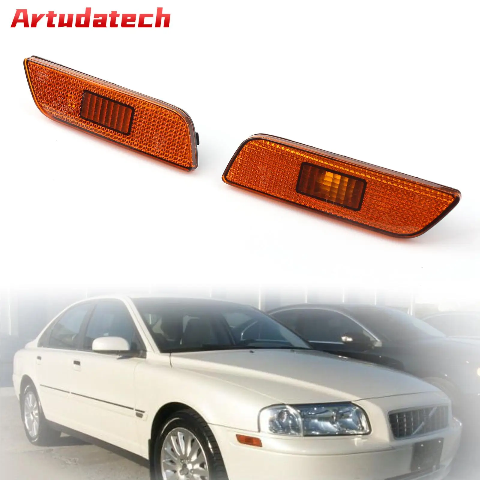 Передний бампер Artudatech, левый/правый указатель поворота для Volvo S80 1998-2006, указатель поворота, автостайлинг, запчасти