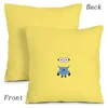 Anime Minions Kawaii Pillow Covers Cartoon Sofa Decorative Home Double-sided Printing Short Plush Cute Cushion Cover 4