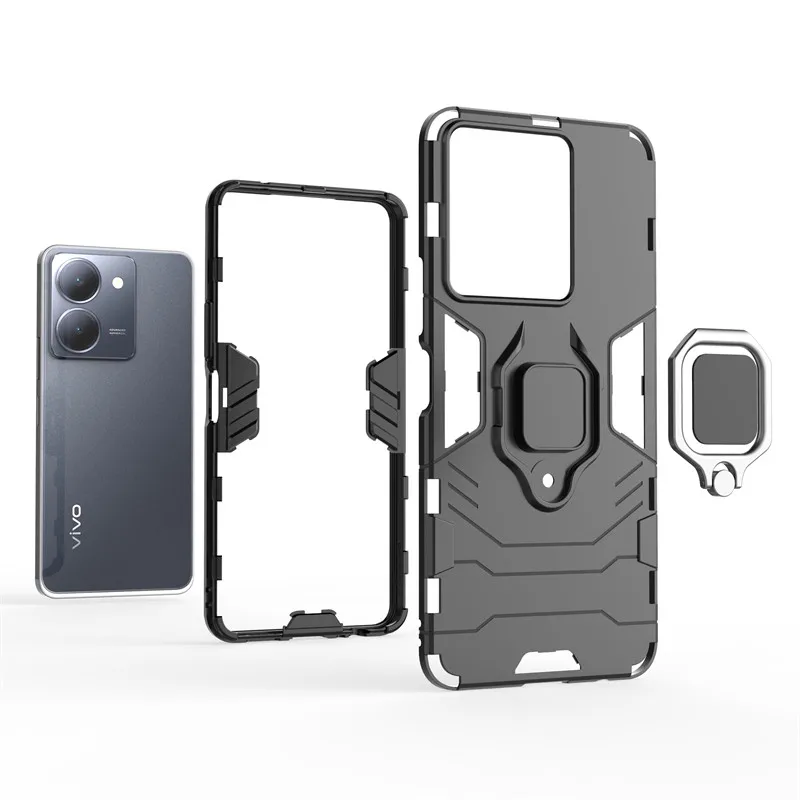 LCEHTOGYE Cover per Vivo Y36 5G,Nero Custodie Morbido Silicone Case Ultra Sottile TPU Flessibile Protettiva Custodia per Vivo Y36 5G (6,64) - KE47