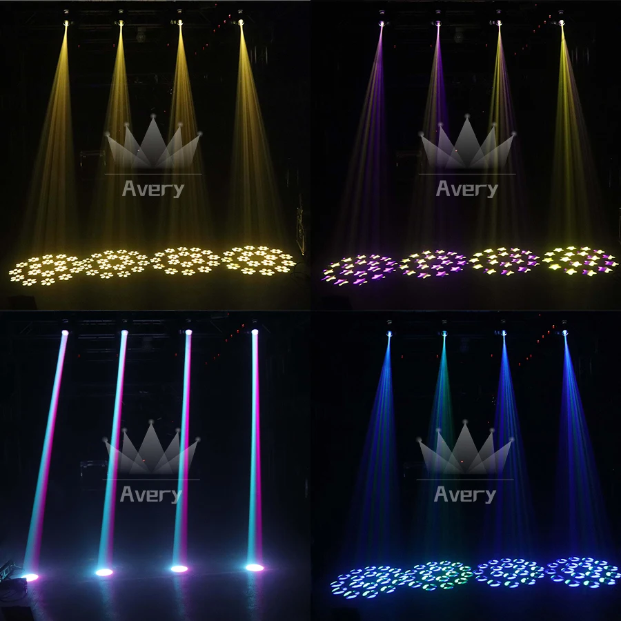 LED 150W 빔 무빙 헤드 라이트 전문 무대 조명 회전 플라이케이스, 6 + 12 프리즘 컬러 레인보우 DJ 파티 웨딩 KTV용, 1 개