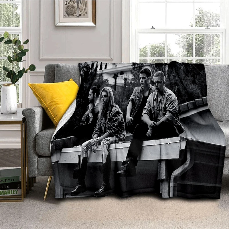 2025 New Style Tokio Hotel Rock Band Bill Tom Kaulitz Blanket,Soft Throw Blanket for Home Bedroom Bed Sofa Cover Kids Gift 4
