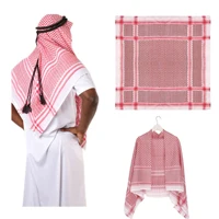 New Arab Shemagh Muslim Keffiyeh Head Wrap Tactical Desert Head Neck Scarf Military Shawl Arabic Scarf Headwear with Agal Rope