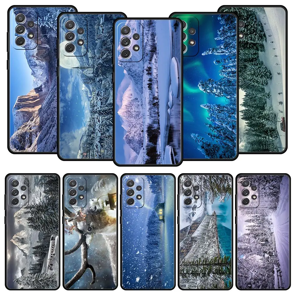 

Winter Snow Travel Art For Samsung A51 A71 A21S A12 A11 A31 A41 A01 A03s A52 A32 A22 A13 A14 A23 A33 A53 A73 5G Phone Case Cover