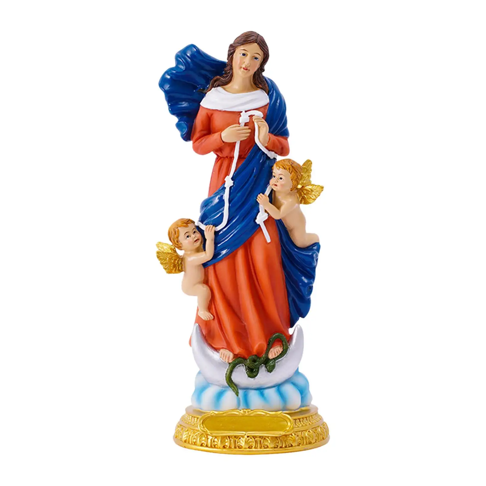 Resin Figures Mother Statue Decor Christmas Collectible Angel Sculpture