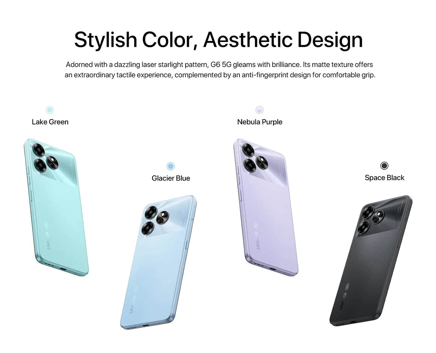 UMIDIGI G6 Ultra Thin 5G Smartphone 6.57Inch Octa Core 6GB+128GB