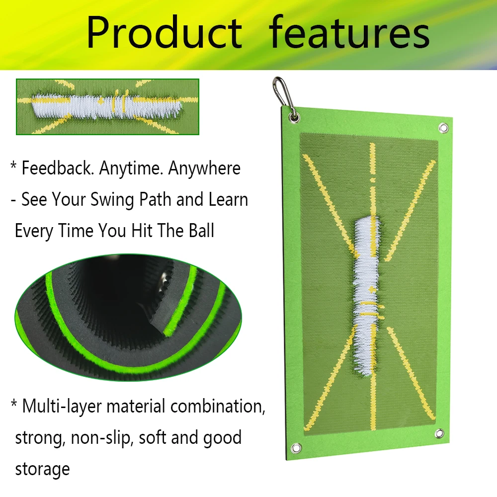 Golf Swing Training Pad Swing Path Detectie Pad Raken Bal Traject Oriëntatie Detectie Pad Swing Praktijk Pad