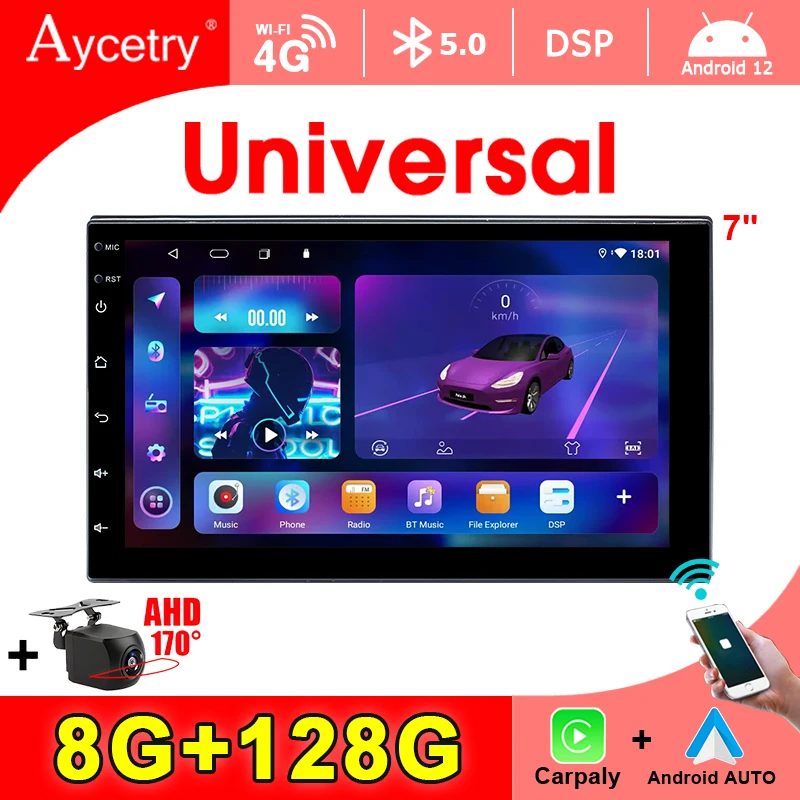 Compre Podofo 2 Din Android 13 Radio De Coche 7 autoradio Coche Estéreo  Gps Navegación Wifi Bt Fm Rds Pantalla Dividida Para Toyota Universal y  Reproductor De Coche Doble Din de China