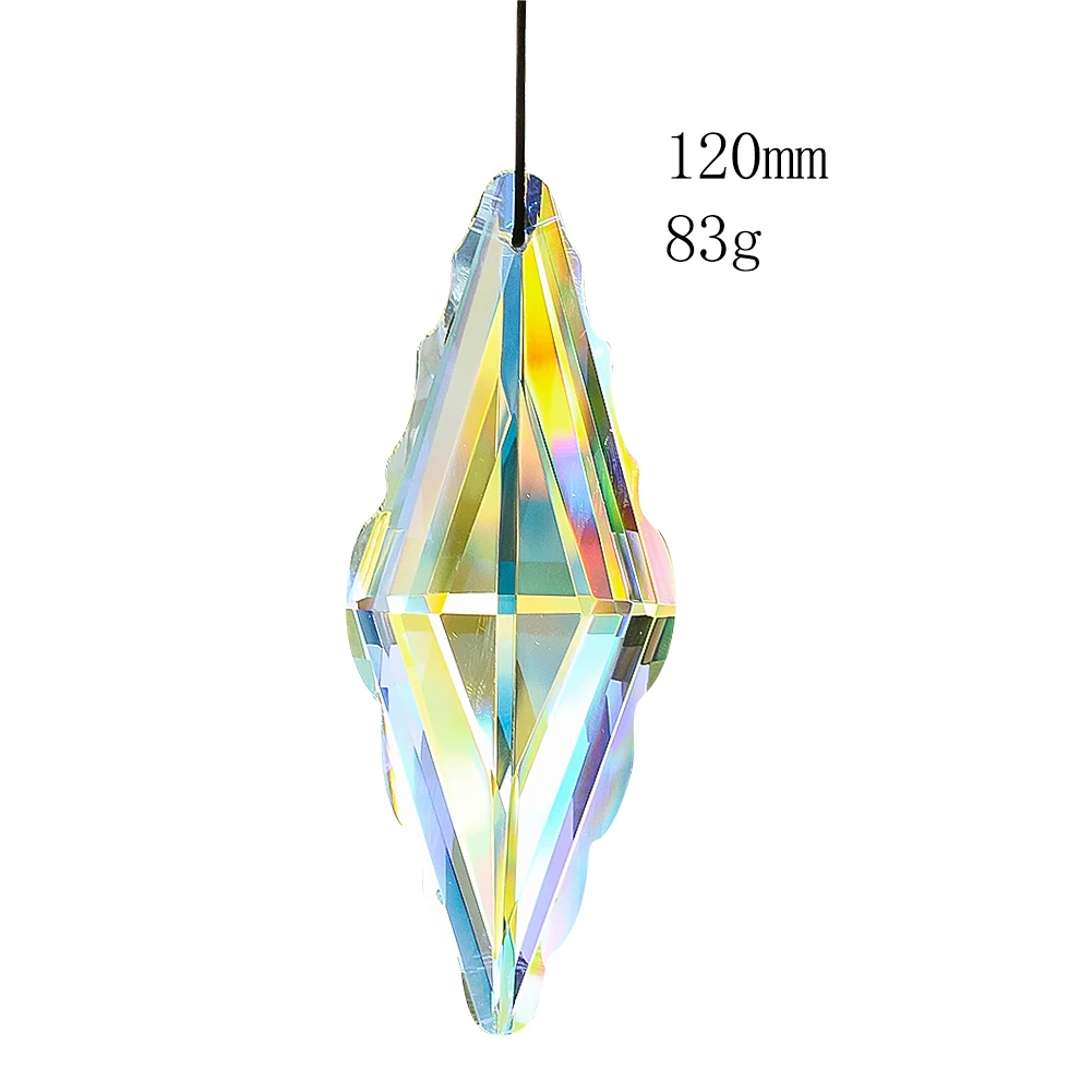 Double Pointed Prism Pendant Crystal Lucky Knot Rainbow Maker Suncatcher 120mm Living Room Chandelier Accessories