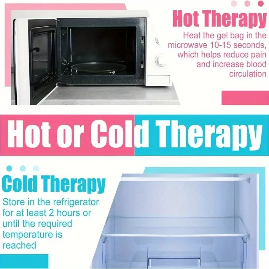 Hot & Cold Plush Neck & Shoulder Gel Bead Wrap Relief for Tension Shoulder Neck and Waist Relief Microwave and Refrigerator