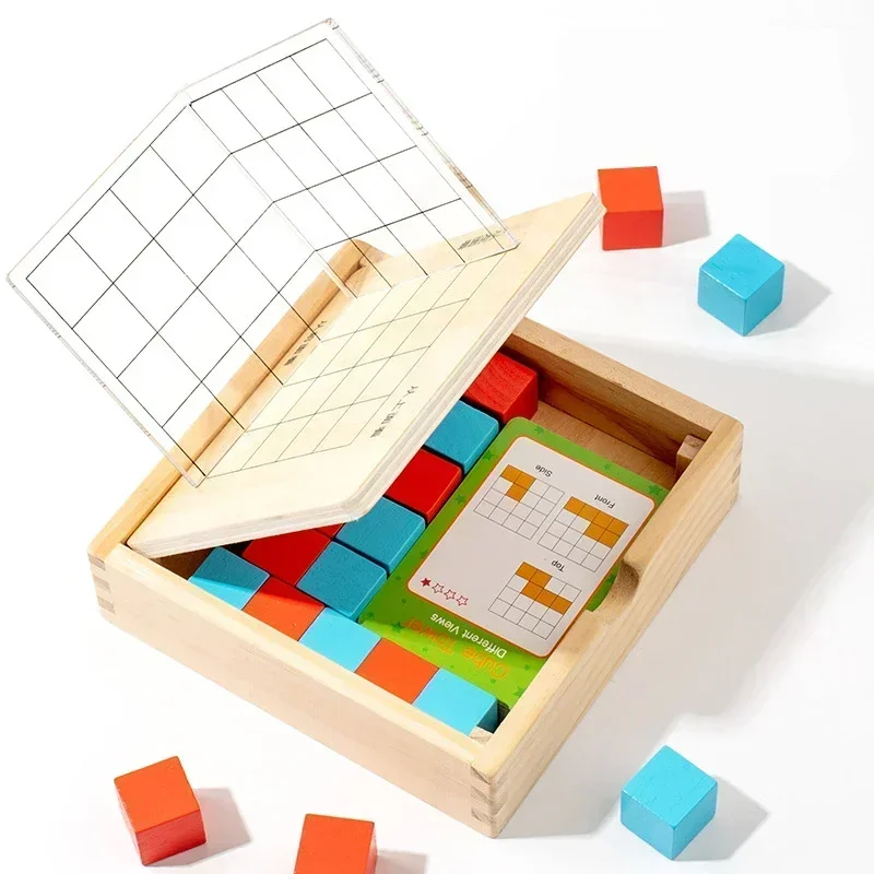 Cube Three-View Teaching Aids Orientation Observer Space Thinking Training Primary School Students Year 4 Grade Children's Toys