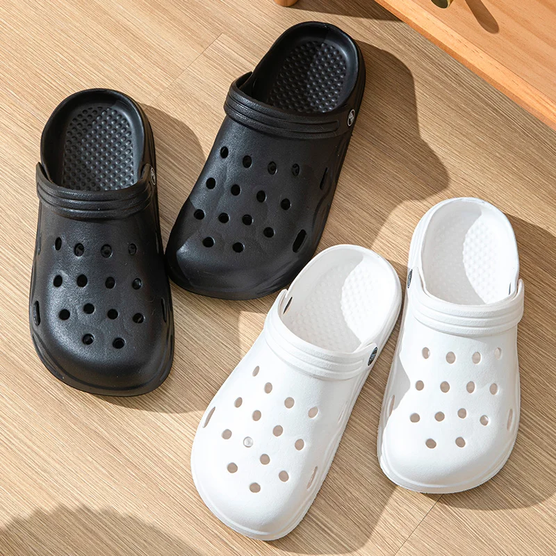 Summer Fashion Sandals Waterproof Slippers Men Shoes Outdoor Slides Soft Sole Garden Shoes Clogs EVA Beach Sandals Home Slippers 6