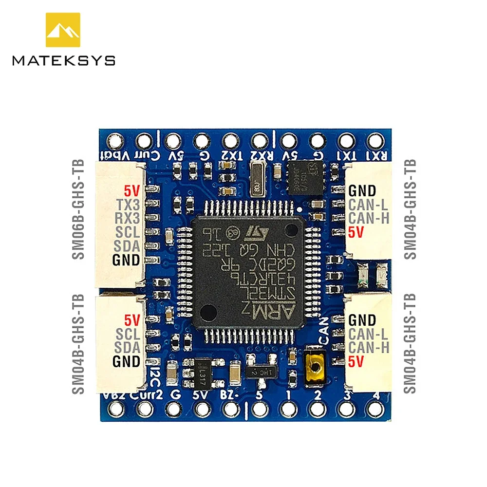 

MATEK CAN-L431 AP_Periph CAN Node DroneCAN L431 26X26mm for ArduPilot GNSS Compass Barometer Airspeed Sensor GPIO
