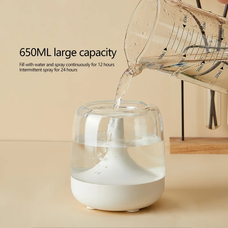 Humidificador portátil de 650ML, humidificador de aire, aceite esencial