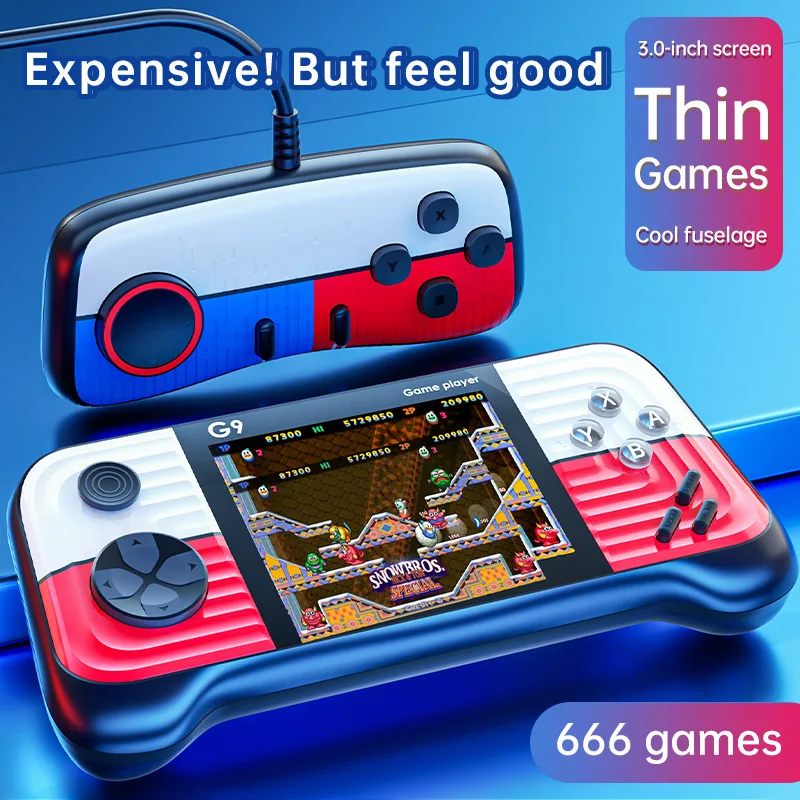Handheld Game Console Joystick-style Retro Single/Dual Controller Classic 666 Games Portable Nostalgic Student Arcade Console