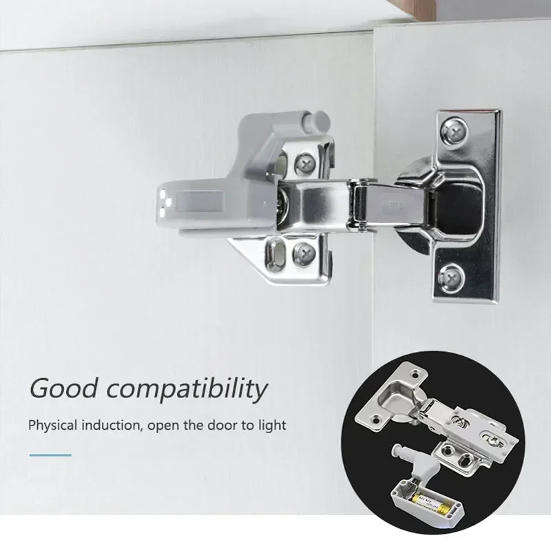 LED Night Light LED Cabinet Light LED Motion Sensor Light Cabinet Lights Motion Sensor Light LED Cabinet Lights Motion Sensor Lights Under Cabinet Light 1-10pcs LED Inner Hinge Lamp Under Cabinet Wardrobe Cupboard Sensor for Bedroom Kitchen Closet
