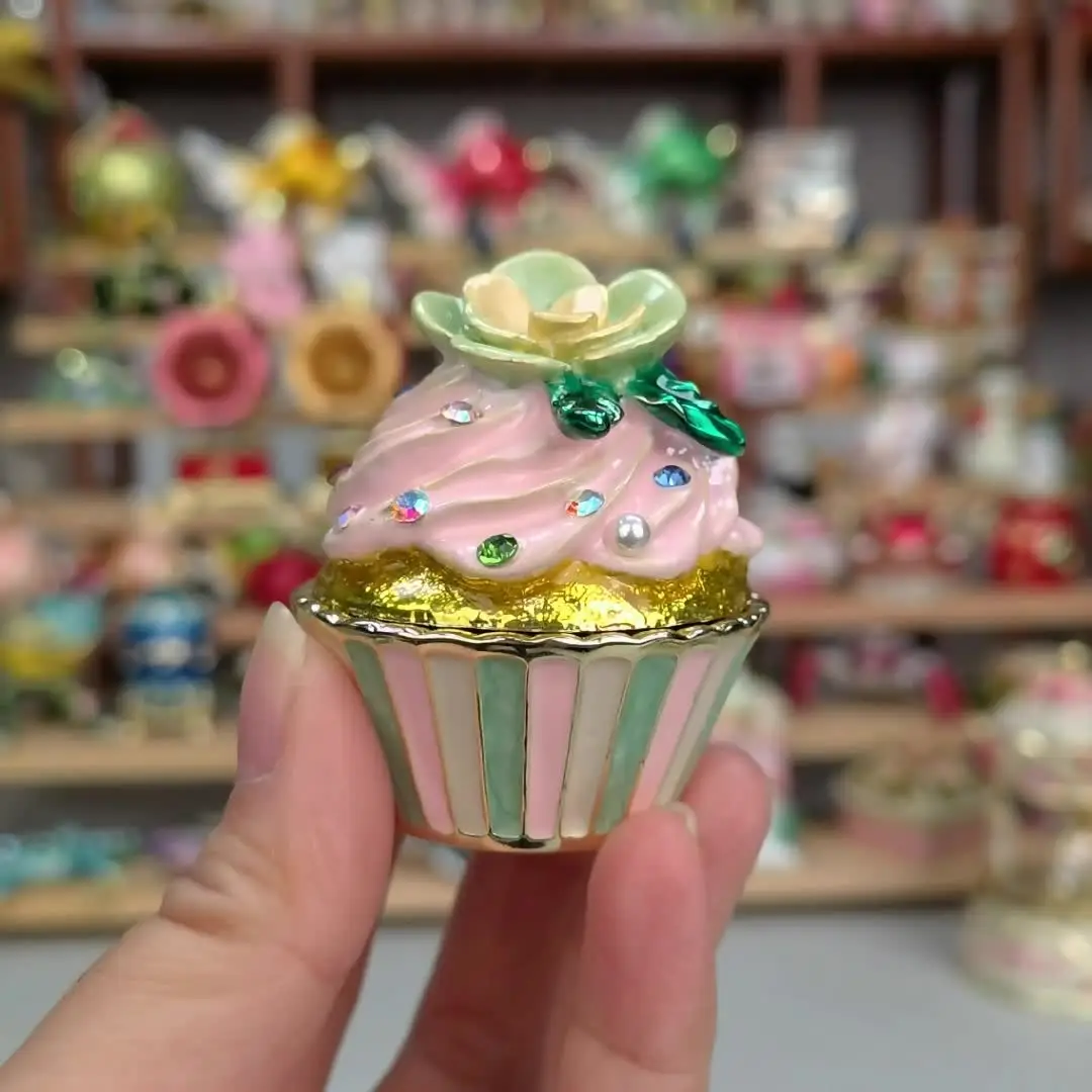 SHINNYGIFTS шкатулка для безделушек с ручной росписью эмаль коллекционный органайзер