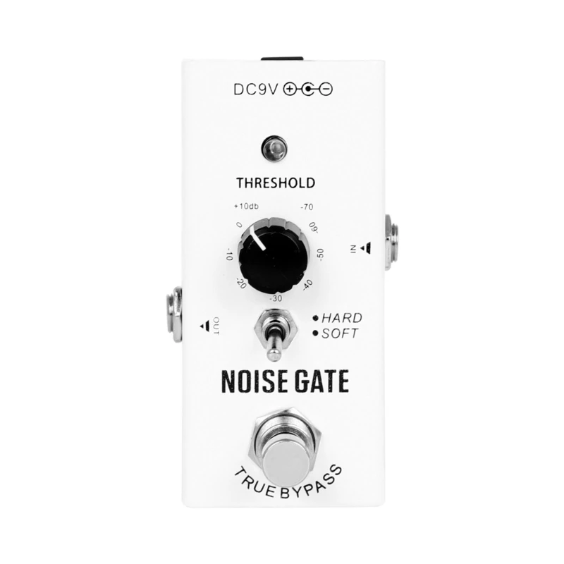 Guitar Pedal True Bypass Noise Reduction Effect Pedal Aluminum Alloy Noise Gate Electric Guitar Suppressor 652D