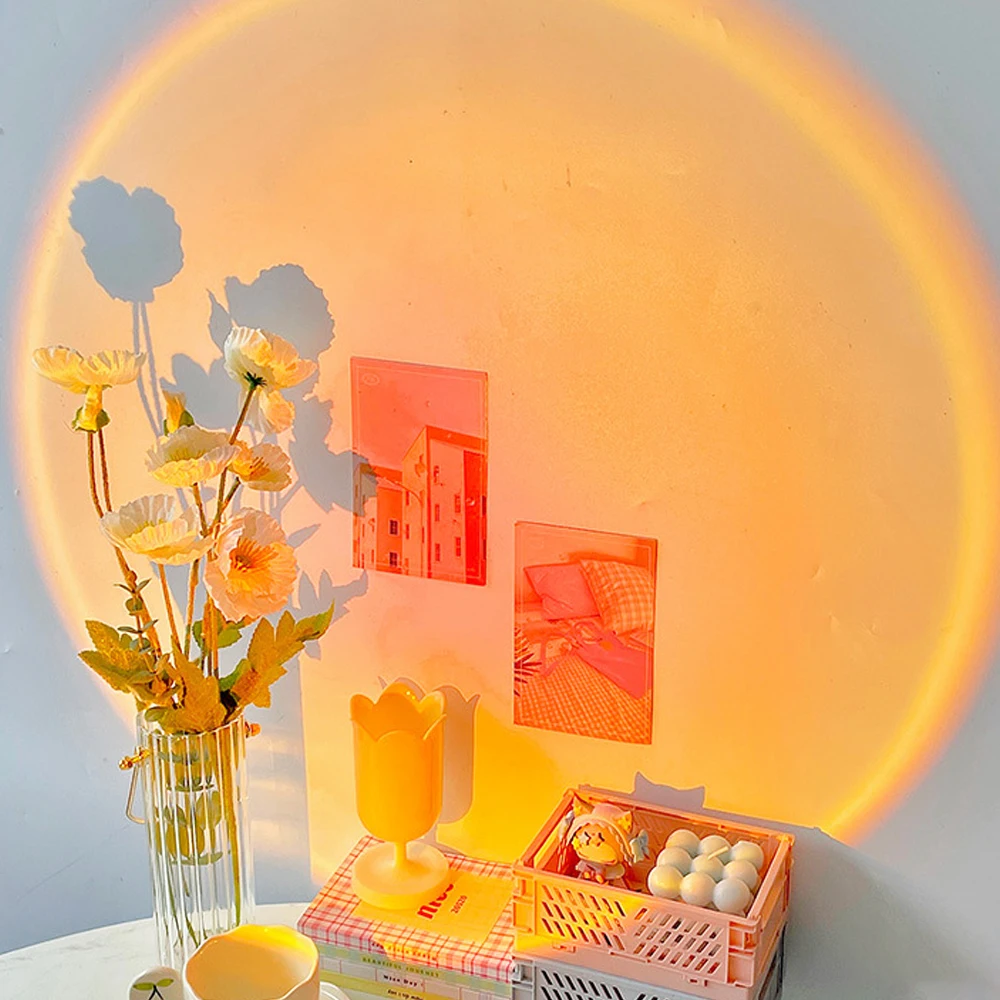 Проекционная лампа С закатом мини-светильник для фотосъемки светодиодный ночник