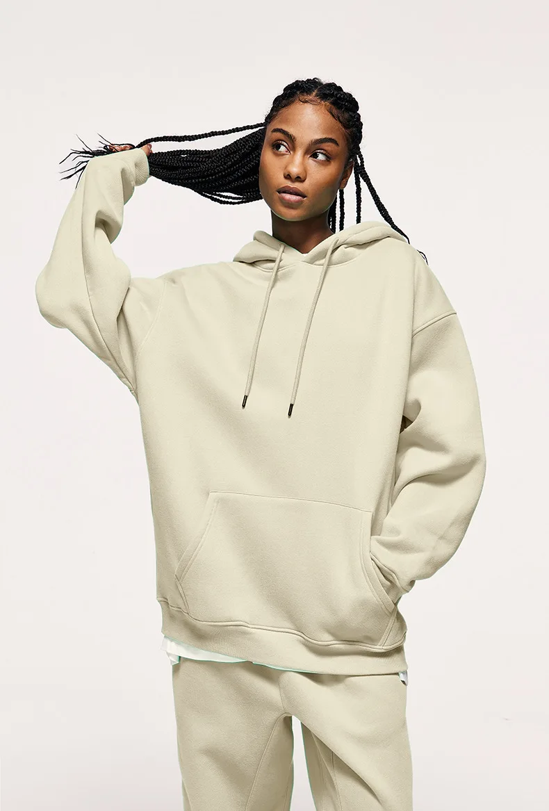 Basic Men Women 2Pcs Sets Sweatshirt Hoodies Pants Male Gyms Fitness Tops Joggers Sportswear Tracksuits