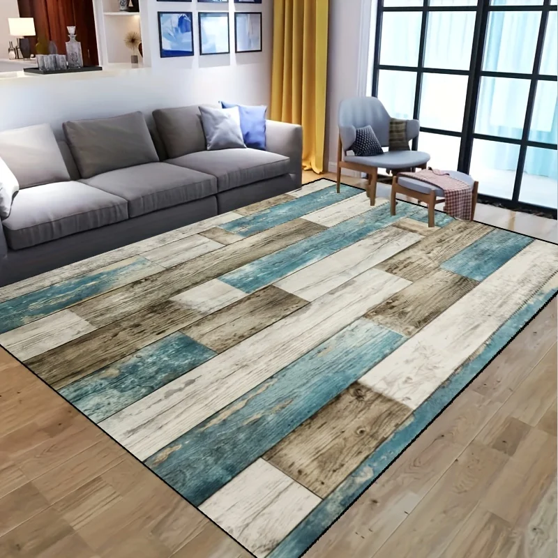 거실용 빈티지 불규칙한 나뭇결 카펫, 소파 테이블 장식, 넓은 영역 러그, 복도 발코니, 미끄럼 방지 바닥 매트, Alfombra