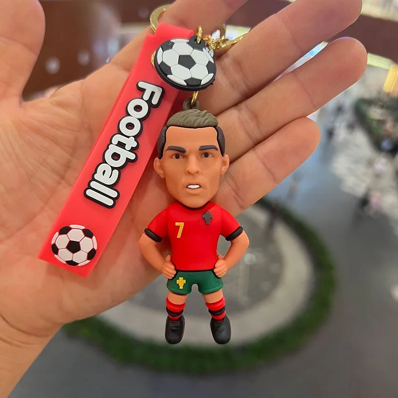 Toy gift filler pop keychain toys football star Ronaldo character key chain jewelry bag pendant key chain collection doll accessories souvenir gift