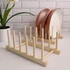 Multifunction Wooden Stand Rack Kitchen Dish Lid Drain Holder Organizer  Kitchen Sundries Rack Cups Shelf Table Book Display 5