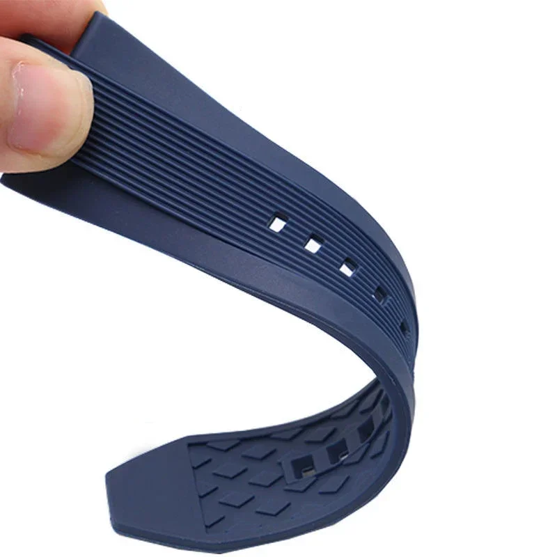 Natural Soft Silicone Rubber Men's Watch Band - Premium Replacement Strap, 29*13mm