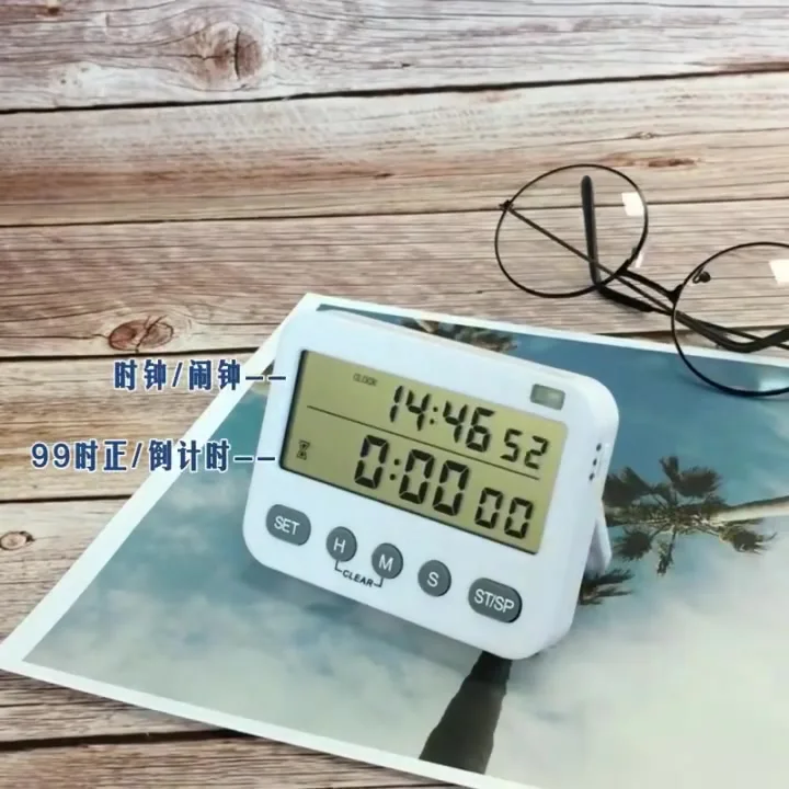 Timer Digitale NKOVE Nero Multifunzione – Conto Alla Rovescia, Orologio E Sveglia Con Magnete - 4