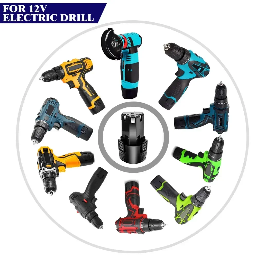 12V 1500mAh Rechargeable Lithium-Ion Battery for Electric Screwdriver Electric Drill Mini Angle Grinder Tool