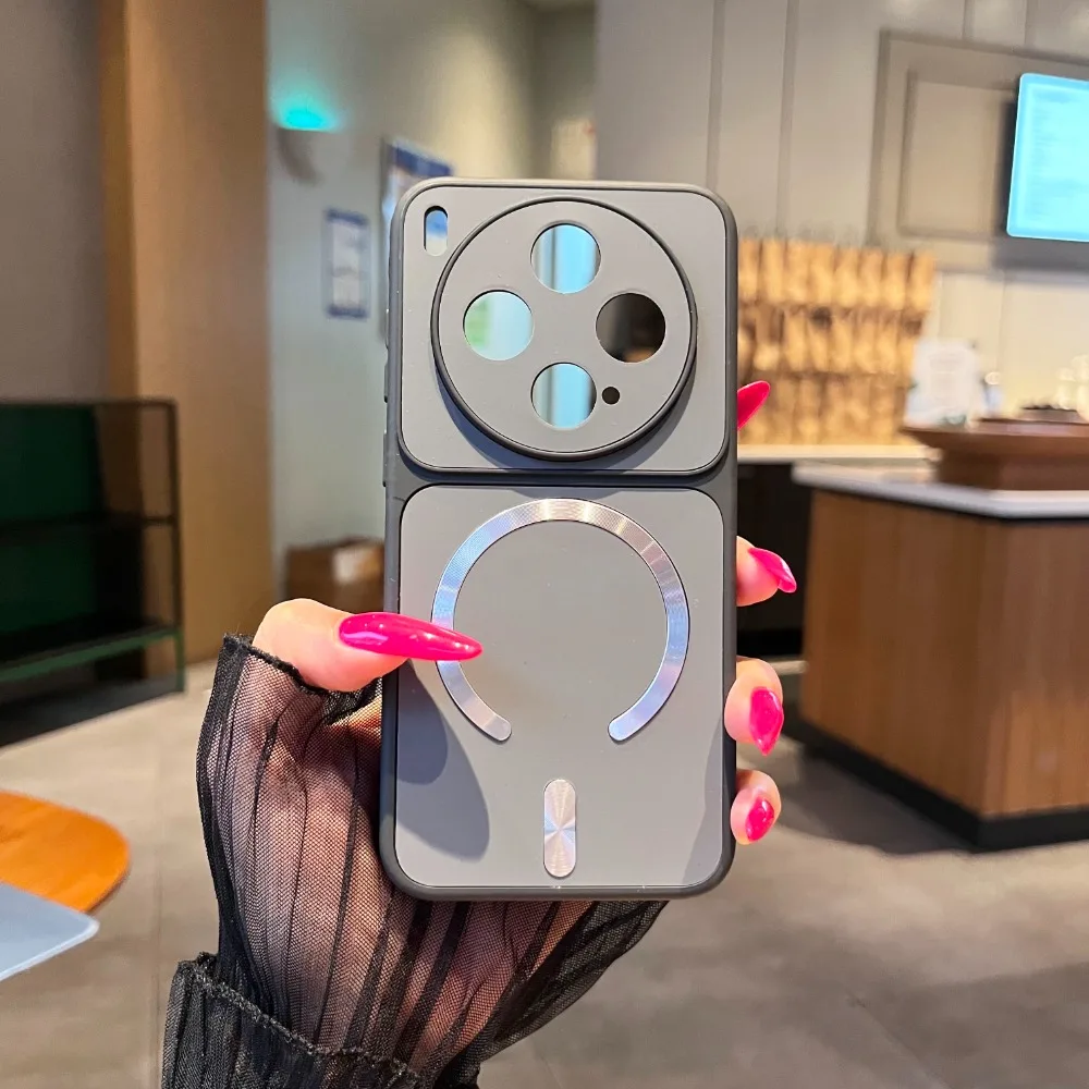Liquid Skin Magnetic Case | Shockproof Full Camera Protective Shell | Magsafe Wireless Charging Compatible