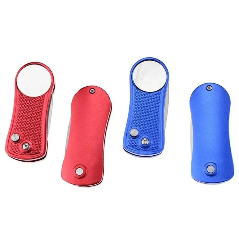 Stainless Steel Golf Folding Buckle Spring Ball Fork Aluminum Alloy Green Repair Metal Fork Positioning Golf Course Supplies