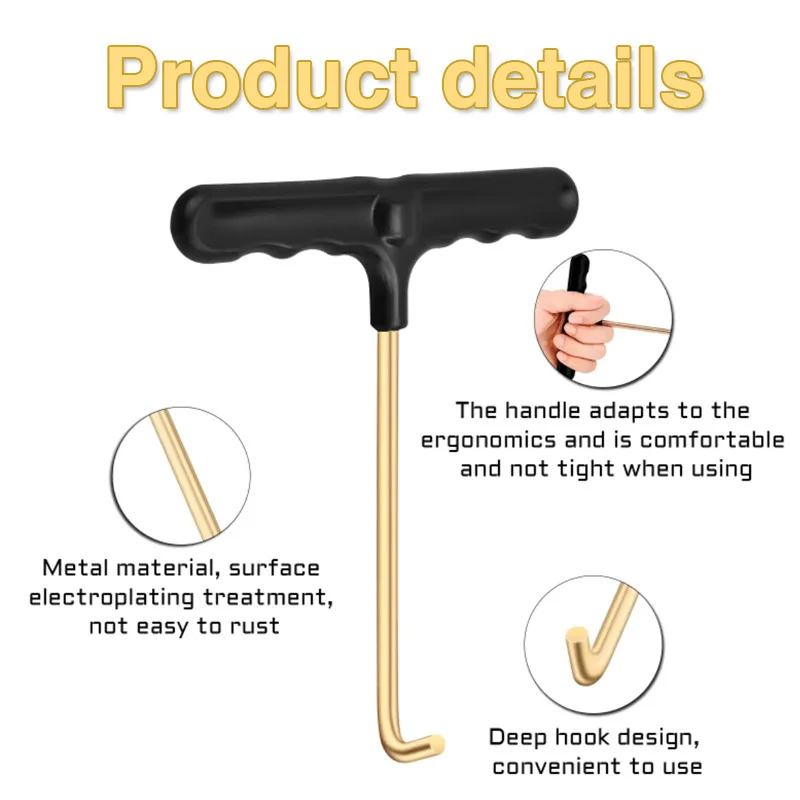 Description Picture 4 of itemOutdoor Tent Accessories Trampoline Springs Pull Tool Trampoline T Hook Tool Tent Peg Puller Extractor for Outdoor 11cm