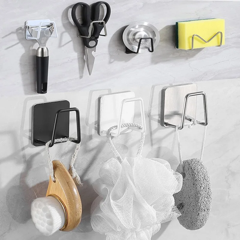 

Kitchen Sponges Racks Self Adhesive Sink Sponges Drain Drying Rack Holders Kitchen Sink Accessories Dropshipping Stainless Steel