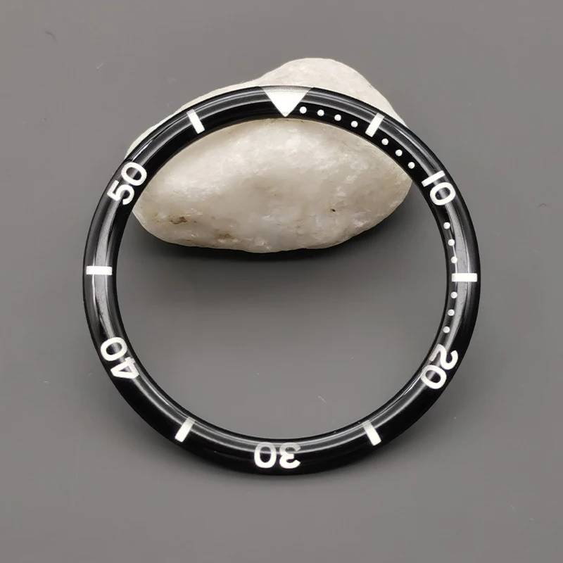 Flat Resin Aluminium Bezel Insert for Watch Cases - 39mmx32mm