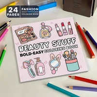 Pink-Themed Coloring Book for Adults - 24 Pages of Fun and Relaxation, Versatile Design for Creative Coloring Enthusiasts 1