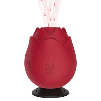 Rose Thrusting Sucking Vibrator Sex Toy For Woman Anal Nipple Sucker Vaginal Clitoral Oral Sucker Teasing Female Masturbation 2