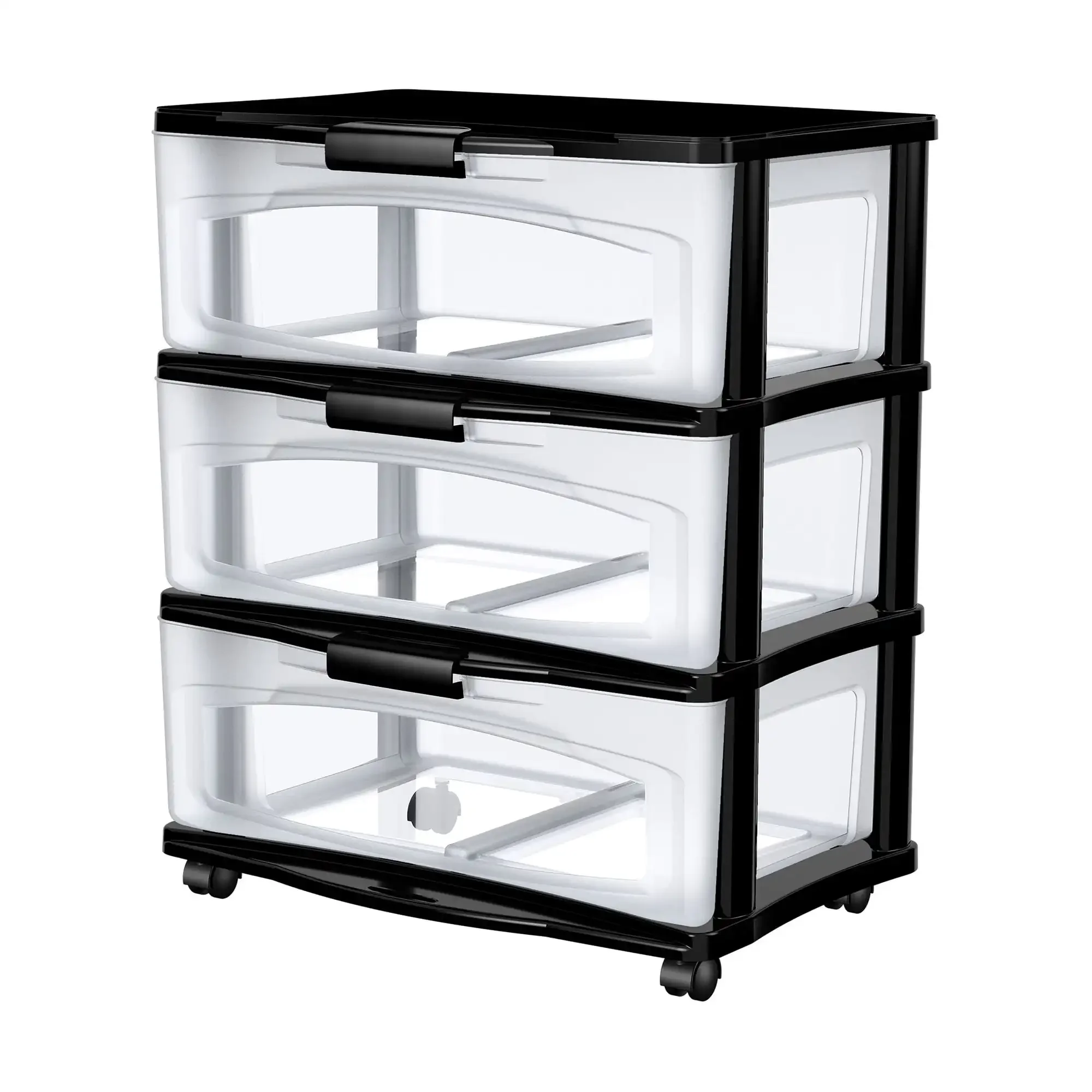 

Bella Storage Solution 3 Drawer Wide Cart Black