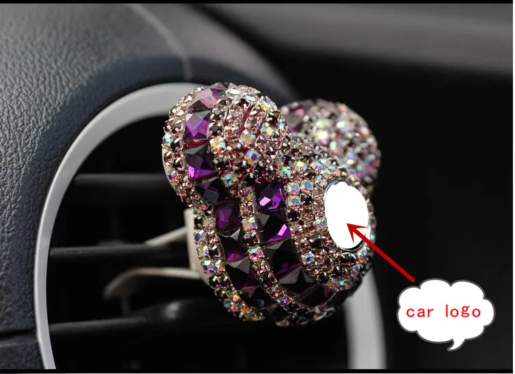 Auto Aroma Diffusor Bling Diamant Parfüm Flasche Dekor für Auto Air Vent  Clip Lufterfrischer In Auto Innen Dekoration Auto parfum - AliExpress