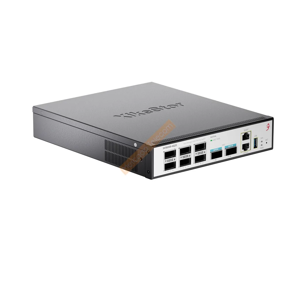 6포트 40G 스위치, 2포트 100G QSFP+ 광포트, L3 관리형 SKS8300-6Q2C, 탄성 스택형 데이터 센터급 엔터프라이즈 스위치