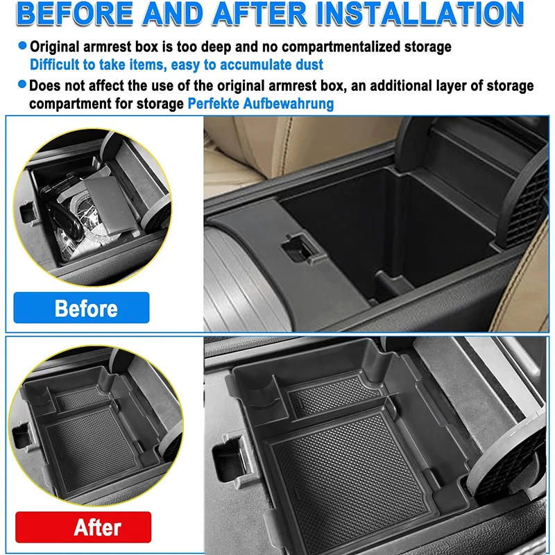 Car Armrest Storage Box For 2022 2023 Honda Acura RDX Accessories Interior Parts Center Console Glove Box Organizer 