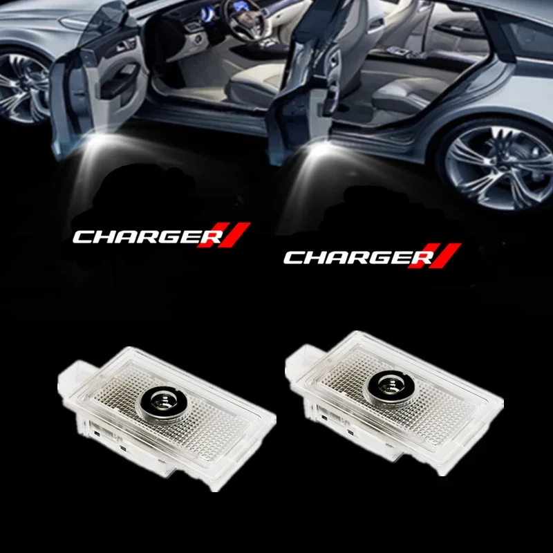 

2Pcs LED Car Door Light Projector Welcome Lights Ghost Shadow Lamp Car Interior Accessories For CHRAGER Logo