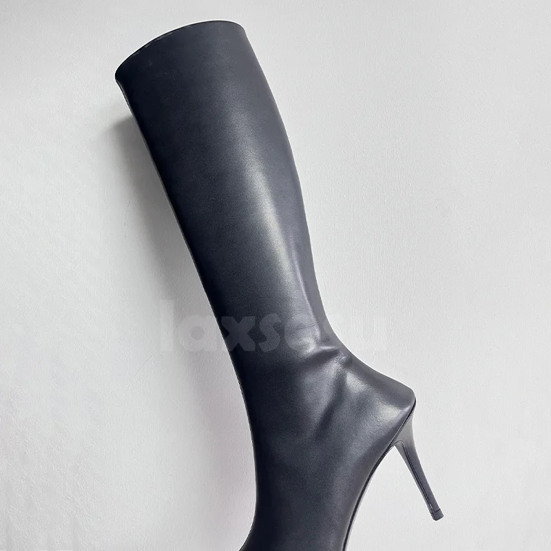 

Women Straight Boot Autumn Winter 2023 New Thin Heels Solid Colors Genuine Leather Upper Women Shoes Elegant Sexy Long Boots