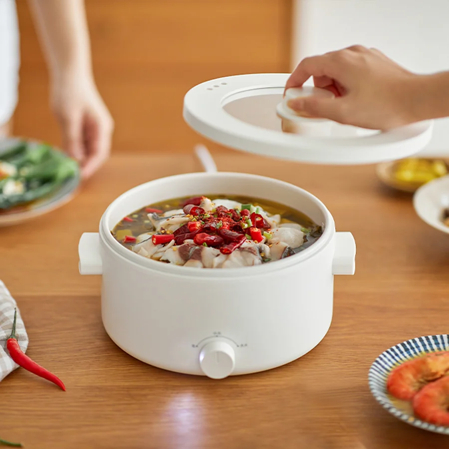 Olayks Home Dormitory Electric Hotpot Multi functional Large Capacity 3L Electric Cooker Steaming and Cooking Integrated Electri 4