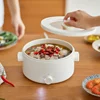 Olayks Home Dormitory Electric Hotpot Multi functional Large Capacity 3L Electric Cooker Steaming and Cooking Integrated Electri 4