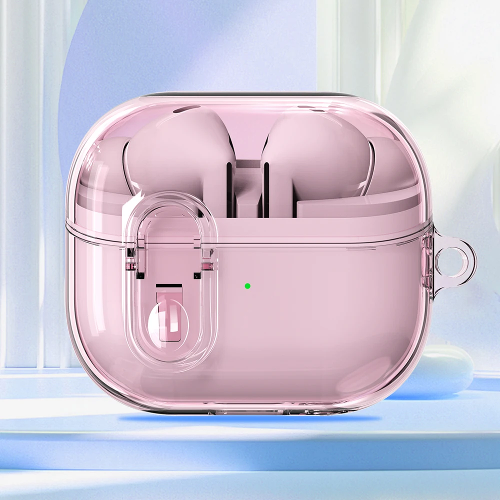 Transparent Secure Lock Earphone Cover with Hook